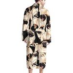 Men's Warm Kimono Bathrobe with Pockets