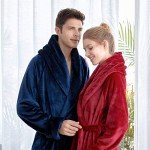 Plush Fleece Floor Length Robe for Men and Women