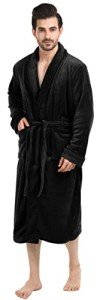 NY Threads Men's Shawl Collar Fleece Bathrobe