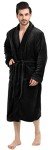 NY Threads Men's Shawl Collar Fleece Bathrobe