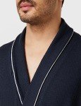 Men's Waffle Shawl Robe - Navy, M/L