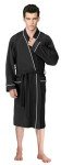 Men's Black Cotton Knit Bathrobe by NY Threads