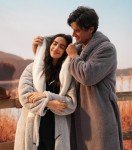 Men's Hooded Plush Fleece Bathrobe - Red