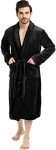 NY Threads Men's Shawl Collar Fleece Bathrobe