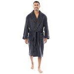 Men's Grey Plush Fleece Robe by Fruit of the Loom