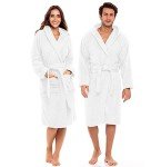 Men's 100% Cotton Plush Terry Hooded Robe