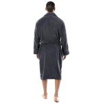 Men's Grey Plush Fleece Robe by Fruit of the Loom