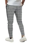 GINGTTO Men's Slim Fit Plaid Chinos - Grey 32