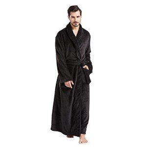 Men's Plush Fleece Long Robe - Big & Tall