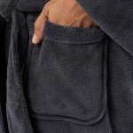 Men's Grey Plush Fleece Robe by Fruit of the Loom