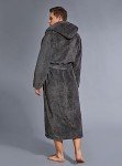 Men’s Ultra Soft Fleece Hooded Robe - Dark Gray
