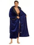 Men's Soft Plush Hooded Bathrobe with Pockets