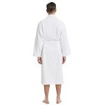 Men's White Cotton Terry Bathrobe - Large/X-Large