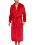 Cozy Plush Fleece Men's Bathrobe with Pockets