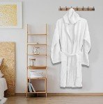 Men's 100% Cotton Plush Terry Hooded Robe