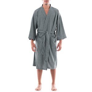 Fruit of the Loom Men's Waffle Robe - Grey