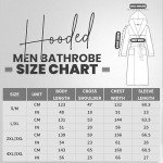 Men's Soft Plush Hooded Bathrobe with Pockets