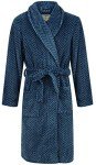 Men's Blue Herringbone Fleece Dressing Gown