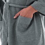 Fruit of the Loom Men's Waffle Robe - Grey