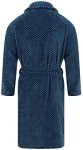 Men's Blue Herringbone Fleece Dressing Gown