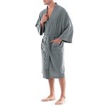 Fruit of the Loom Men's Waffle Robe - Grey