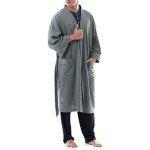 Fruit of the Loom Men's Waffle Robe - Grey