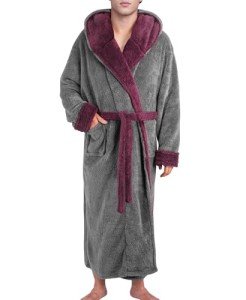 Men’s Plush Hooded Bathrobe – Big & Tall