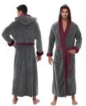 Men’s Plush Hooded Bathrobe – Big & Tall