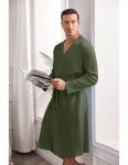 Lightweight Men's Waffle Bathrobe with Pockets