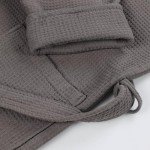 Charcoal 100% Cotton Waffle Robe, XL