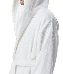Men's Hooded Turkish Cotton Bath Robe - White