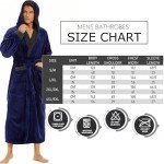 Men's Hooded Plush Robe with Pockets