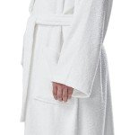 Men's Hooded Turkish Cotton Bath Robe - White