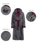 Men’s Plush Hooded Bathrobe – Big & Tall