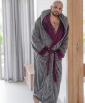 Men’s Plush Hooded Bathrobe – Big & Tall