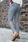 Slim Fit Grey Chino Pants for Men
