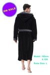 OUFANG Men's Hooded Spa Bathrobe - 2 Colors