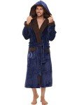 Men’s Cozy Hooded Fleece Bathrobe – Full Length