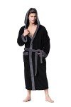OUFANG Men's Hooded Spa Bathrobe - 2 Colors