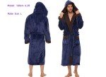Men’s Cozy Hooded Fleece Bathrobe – Full Length
