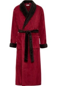 Burgundy Big & Tall Men's Winter Bathrobe