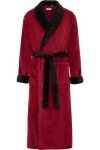 Burgundy Big & Tall Men's Winter Bathrobe