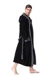 OUFANG Men's Hooded Spa Bathrobe - 2 Colors