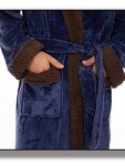 Men’s Cozy Hooded Fleece Bathrobe – Full Length