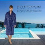 Linen Fleece Shawl Collar Kimono Robe