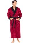 Burgundy Big & Tall Men's Winter Bathrobe