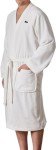 Lacoste Classic White Cotton Bath Robe for Men