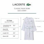 Lacoste Classic White Cotton Bath Robe for Men