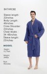 Men's Premium Thick Terry Cloth Bathrobe - Navy