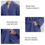 Men's Premium Thick Terry Cloth Bathrobe - Navy